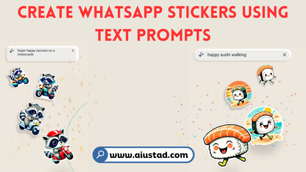 Stickers using meta ai for WhatsApp