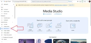  Open Media Studio in Vertex AI